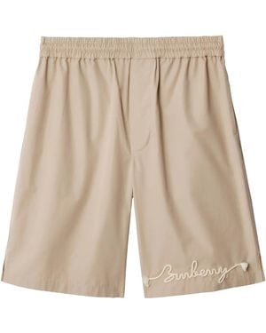 Burberry ノットロゴ ショートパンツ - ナチュラル