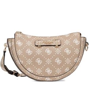 Guess モノグラム ショルダーバッグ - ナチュラル