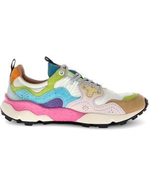 Flower Mountain Nubuck Leather Trainers - White