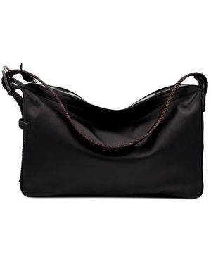 Bonastre Rider M Elche Braided-Strap Shoulder Bag - Black