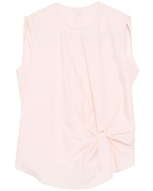 JNBY Twist-Detail Draped Top - Pink