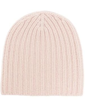 Warm-me Ribbed Cashmere Beanie - Pink