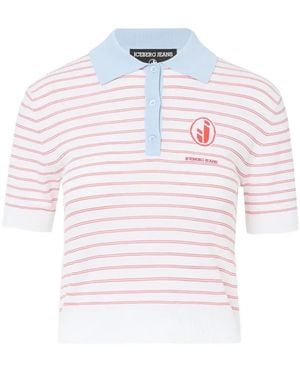 Iceberg Gestreiftes Poloshirt - Pink