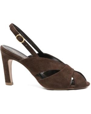 BIANCADI Crossover-Strap Sandals - Brown