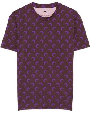 Marine Serre Moon-print T-shirt - Lila