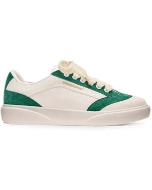 CASABLANCA Calf Suede-Panelled Trainers - Green
