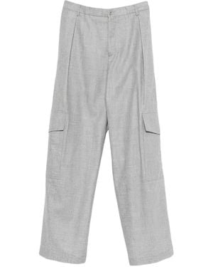 Aspesi Pleated-Front Cargo Pants - Gray