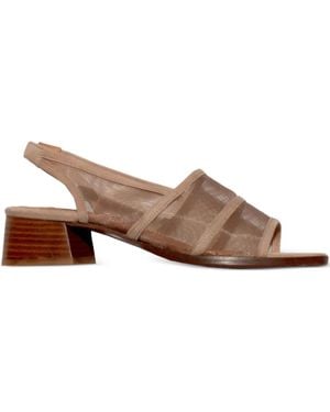 About Arianne 40Mm Colette Mesh-Panelled Slingback Sandals - Brown