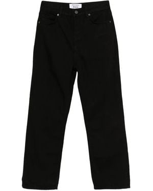 Reformation High-Rise Straight Cropped Jeans - Black