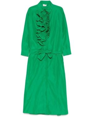 P.A.R.O.S.H. Pimpy Maxi Dress - Green