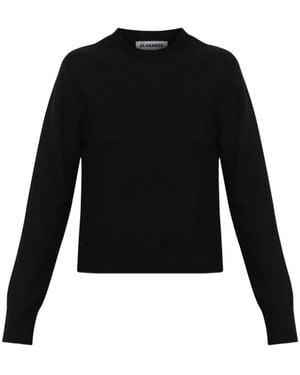 Jil Sander Ribbed-Trim Sweater - Black