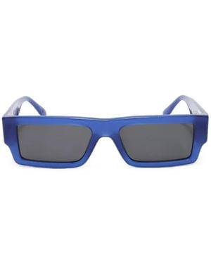 Palm Angels Belvedere Rectangle-Frame Sunglasses - Blue