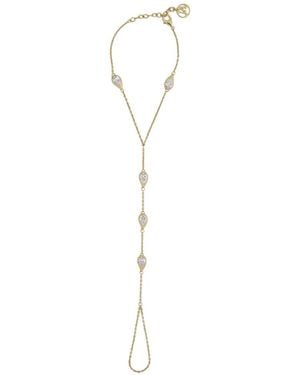 Jewels Aficionado Mika Diamond Hand Chain - White