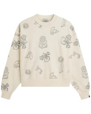 Scotch & Soda Embroidered Floral-Print Sweatshirt - White
