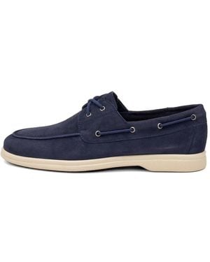 Frau Lace-Up Boat Shoes - Blue