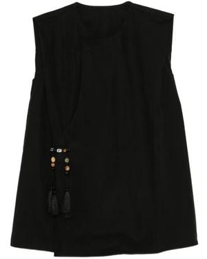 JNBY Embellished-Button Top - Black