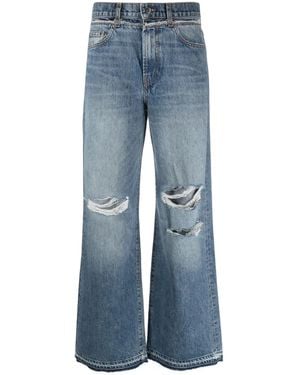 Amiri Wide-Leg Cotton Jeans - Blue