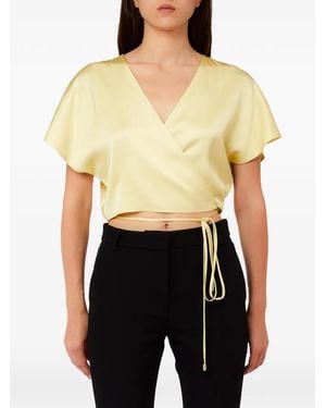 Liu Jo V-Neck Tie Top - Black