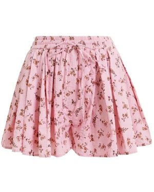 Essentiel Antwerp Jittery Floral-Print Flared Mini Shorts