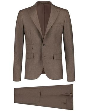 PAUL ZEIST Flap-Pocket Suit - Brown