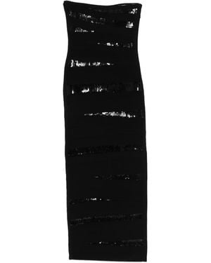 Hervé Léger Chiara Gown Sequin-Embellished Midi Dress - Black