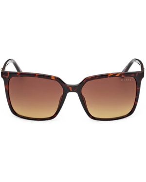 GUESS EYEWEAR Lunettes De Soleil À Effet Écailles De Tortue - Brown