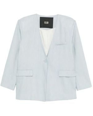 ELEH V-Neck Blazer - White
