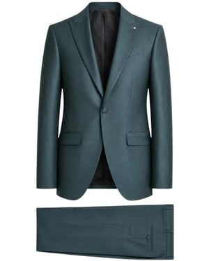 ETIEM TEXTIL S.L. Peak-Lapels Single-Breasted Suit - Blue