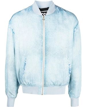 DIESEL Band-Collar Bomber Jacket - Blue