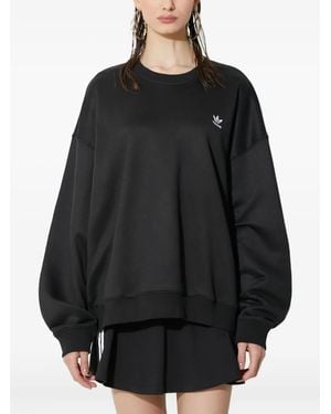 adidas Embroidered-Logo Sweatshirt - Black