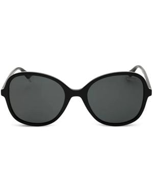 Polaroid Oval-Frame Sunglasses - Black
