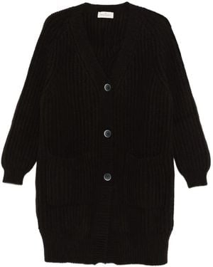 Bruno Manetti Ribbed-Knit Cardigan - Black