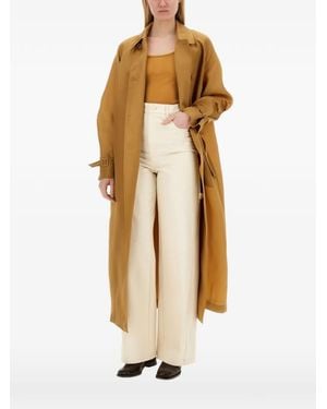 Max Mara Double-Breasted Coat - Natural
