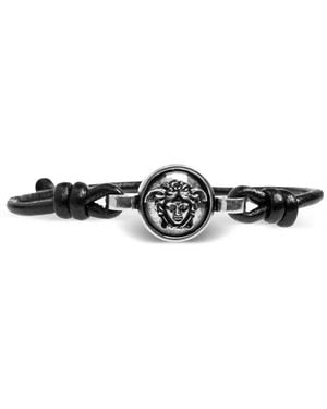 Versace Medusa Leather Bracelet - White