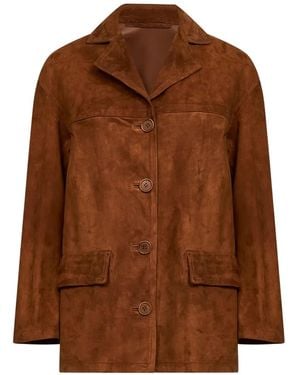 Salvatore Santoro Flap-Pocket Suede Jacket - Brown