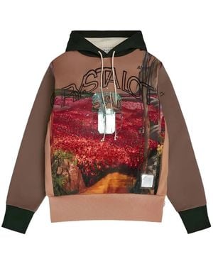 Advisory Board Crystals Graphic-Print Hoodie - Red