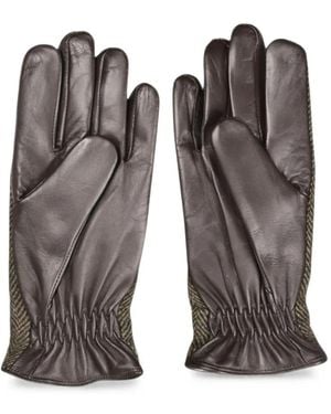 Gran Sasso Handschuhe Mit Fischgrätenmuster - Grau