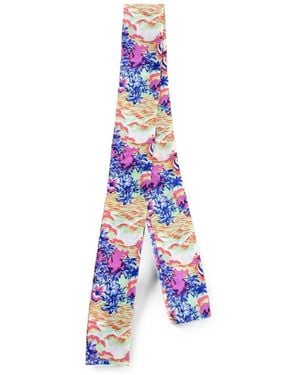 DSquared² Hawaii-Print Silk Scarf - White