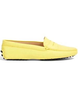 Tod's Leather Penny Loafers - Yellow