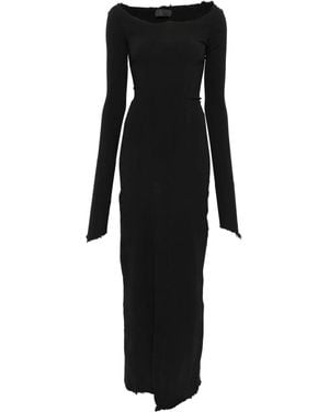Marc Le Bihan Vestido largo texturizado - Negro