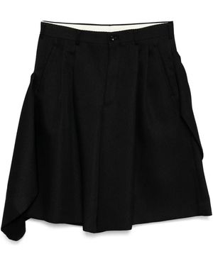 Comme des Garçons Short À Design Plissé - Noir