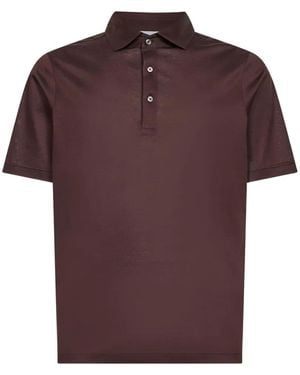 D4.0 Three-Button Polo Shirt - Red