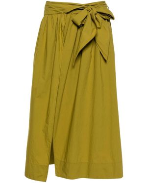 forte_forte Cotton Long Skirt - Green