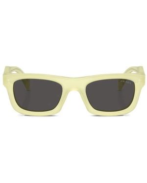 Prada Pillow Rectangle-Frame Sunglasses - Yellow