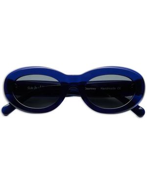 Sun Buddies Courtney Oval-Frame Sunglasses - Blue
