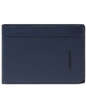 Piquadro Grained Texture Wallet - Blue