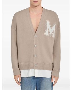 MM6 by Maison Margiela Two-In-One Knit Cardigan - Natural