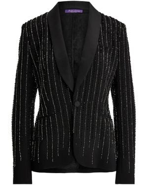 Ralph Lauren Donoghue Sequined Single-Breasted Blazer - Black
