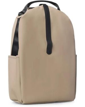 Rains Clip-Front Logo-Embossed Backpack - Natural