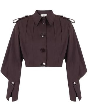 Elisabetta Franchi Technical Cotton Jacket - Purple